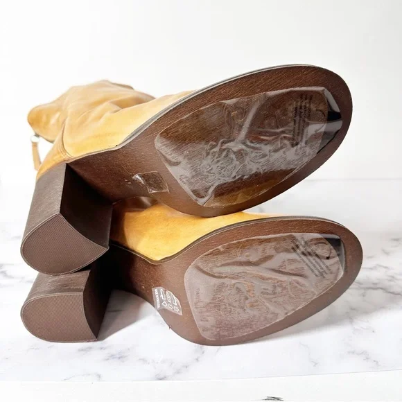 Free People Elle Block Heel Boot Size EU 41 Tan - Picture 9 of 16